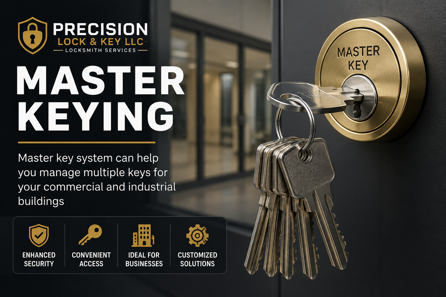 Master keying systems for commercial and industrial buildings